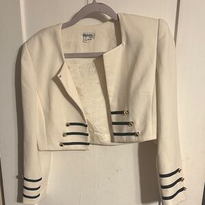 Women's Cream Cropped Jacket